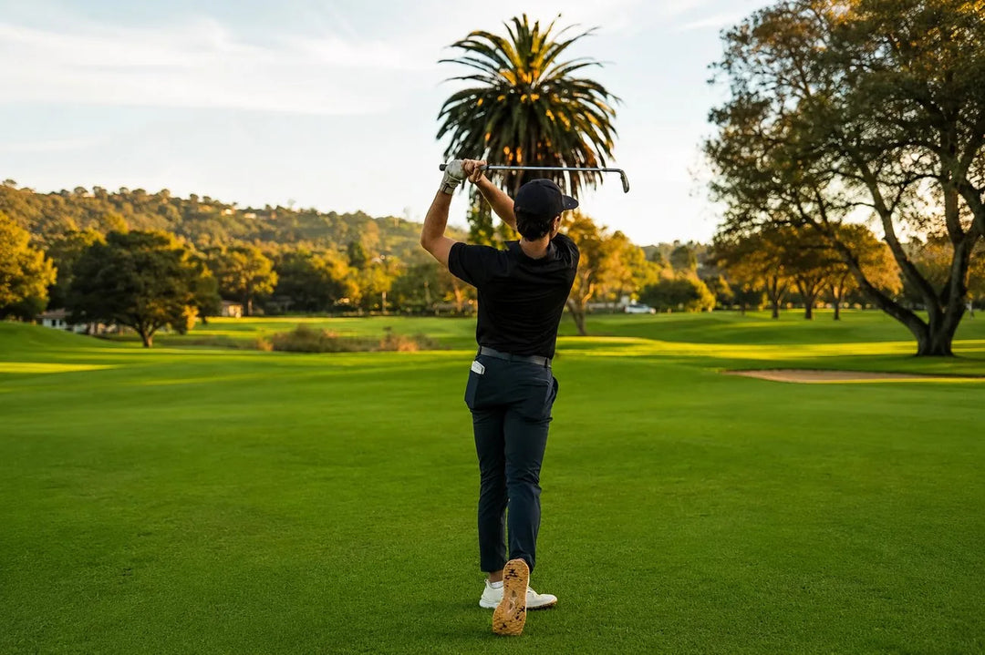 Connor Moore following through on a drive