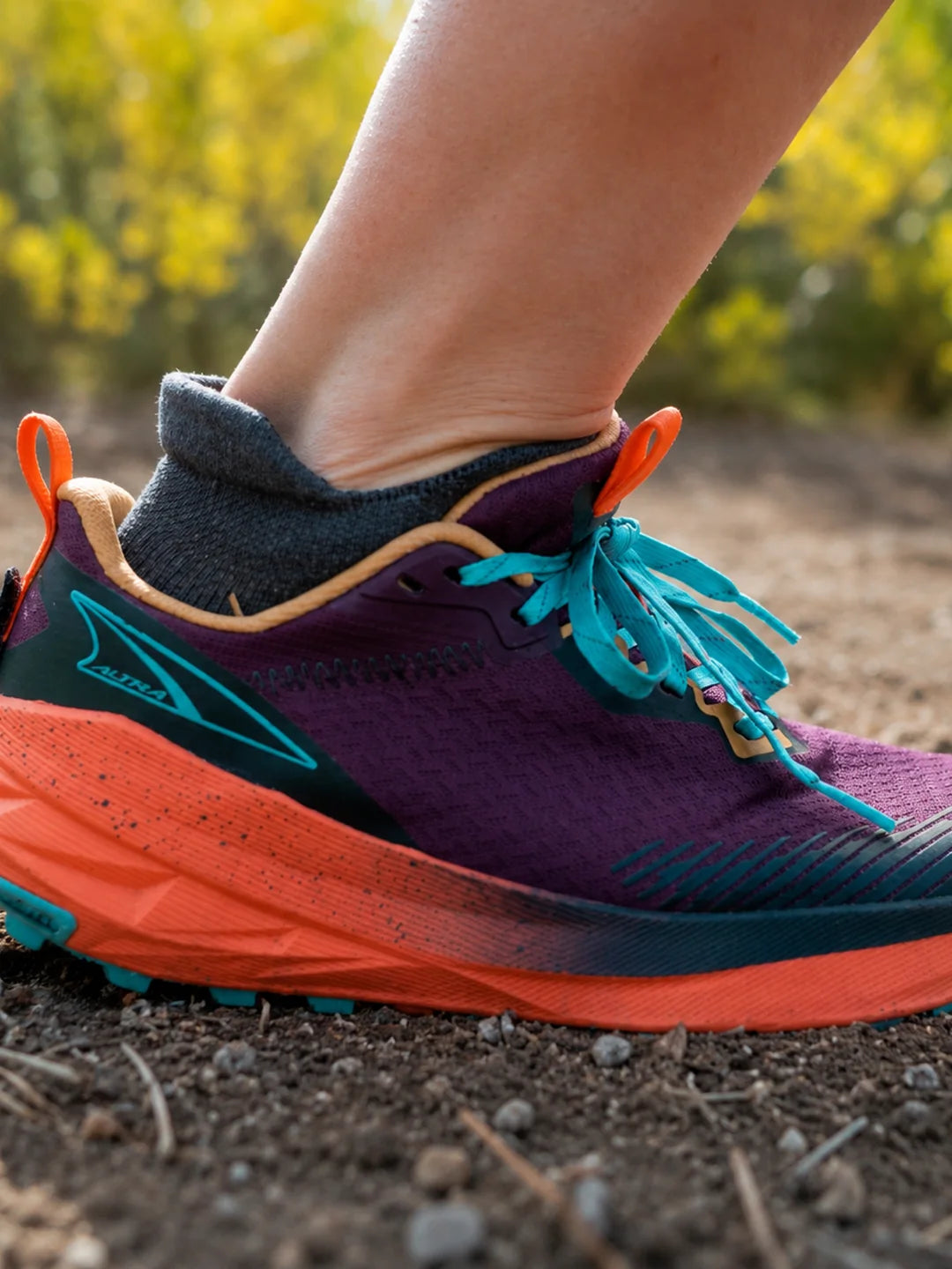 A Blumaka NonSlip insole inside a trail-running shoe