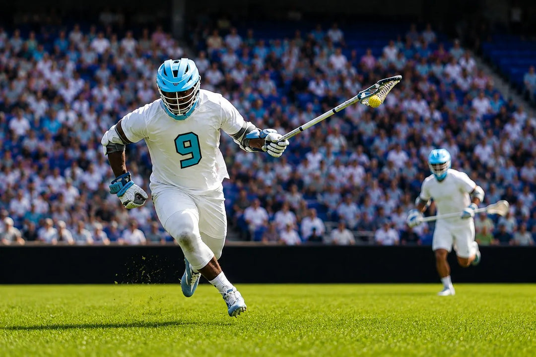 Trevor Baptiste sprinting off the faceoff for the New York Atlas